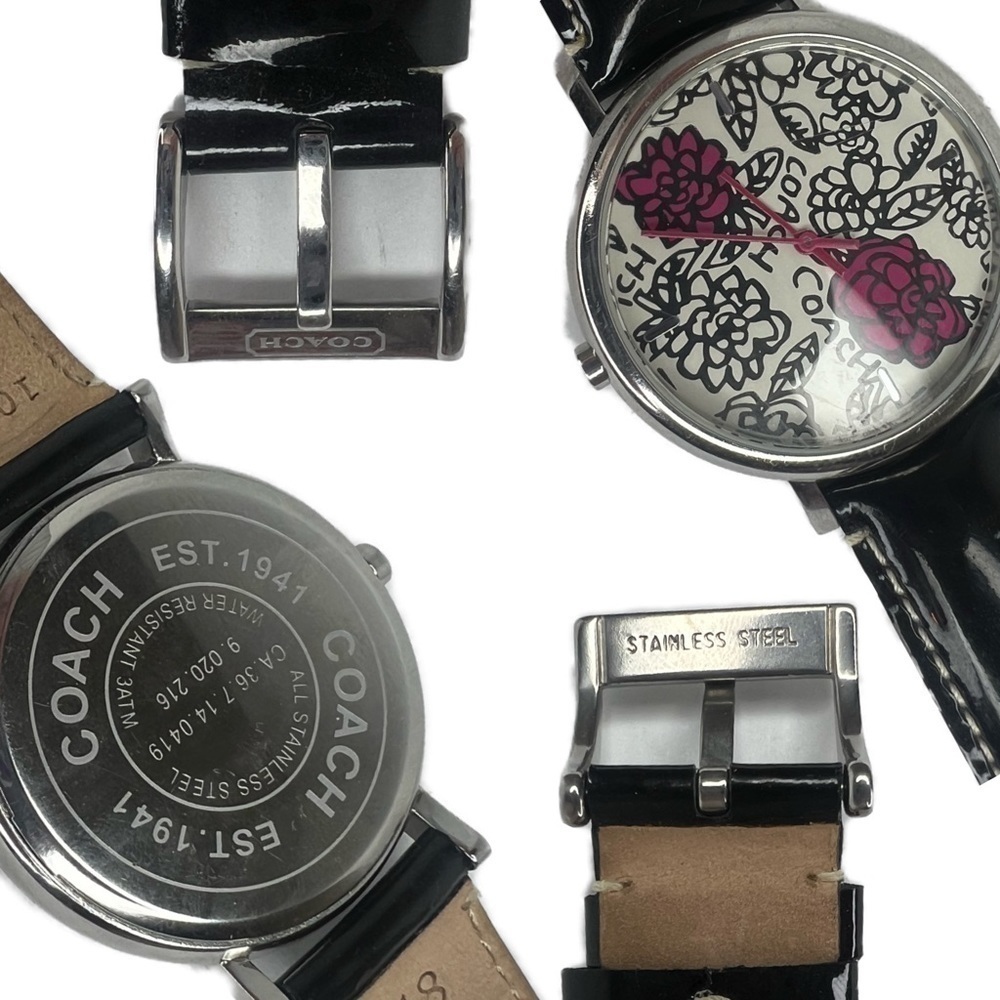 🌺 Coach Poppy Women's Watch Leather Strap 39 millimeters Quartz 14501250🌺 - Picture 6 of 10